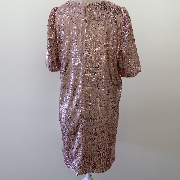 NWT Rose Gold Sequin Dress - Picture 6 of 7